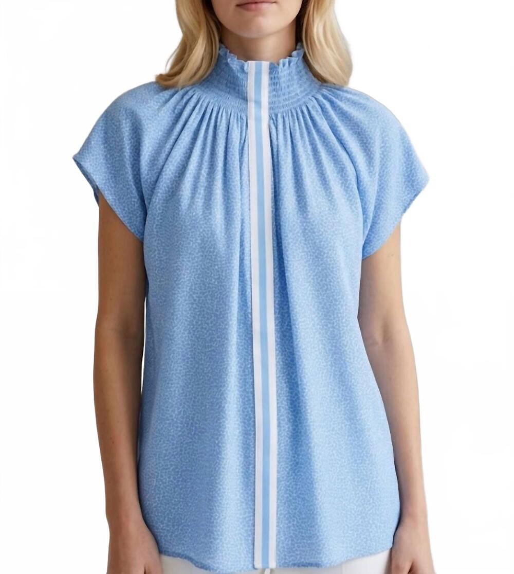 NEW RUNGOLEE katarina blouse in sky tortoise